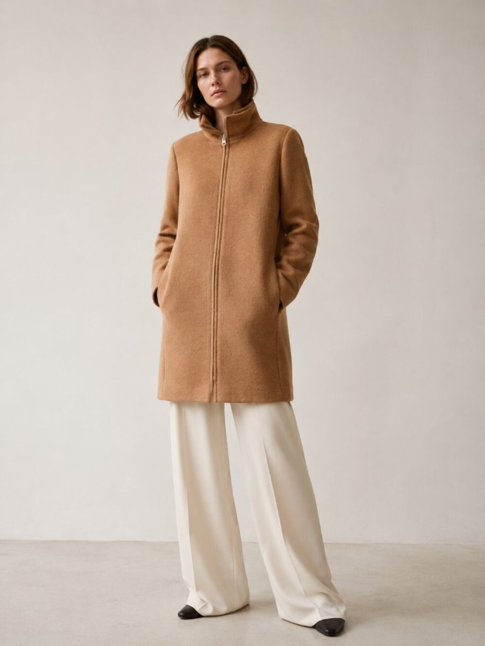J. Crew Lodge Coat in Italian Stadium-Cloth Wool